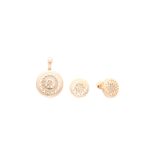 Conjunto de filigrana de oro rosa