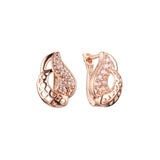 Aretes en Oro 14K, Oro Rosa, baño en dos tonos
