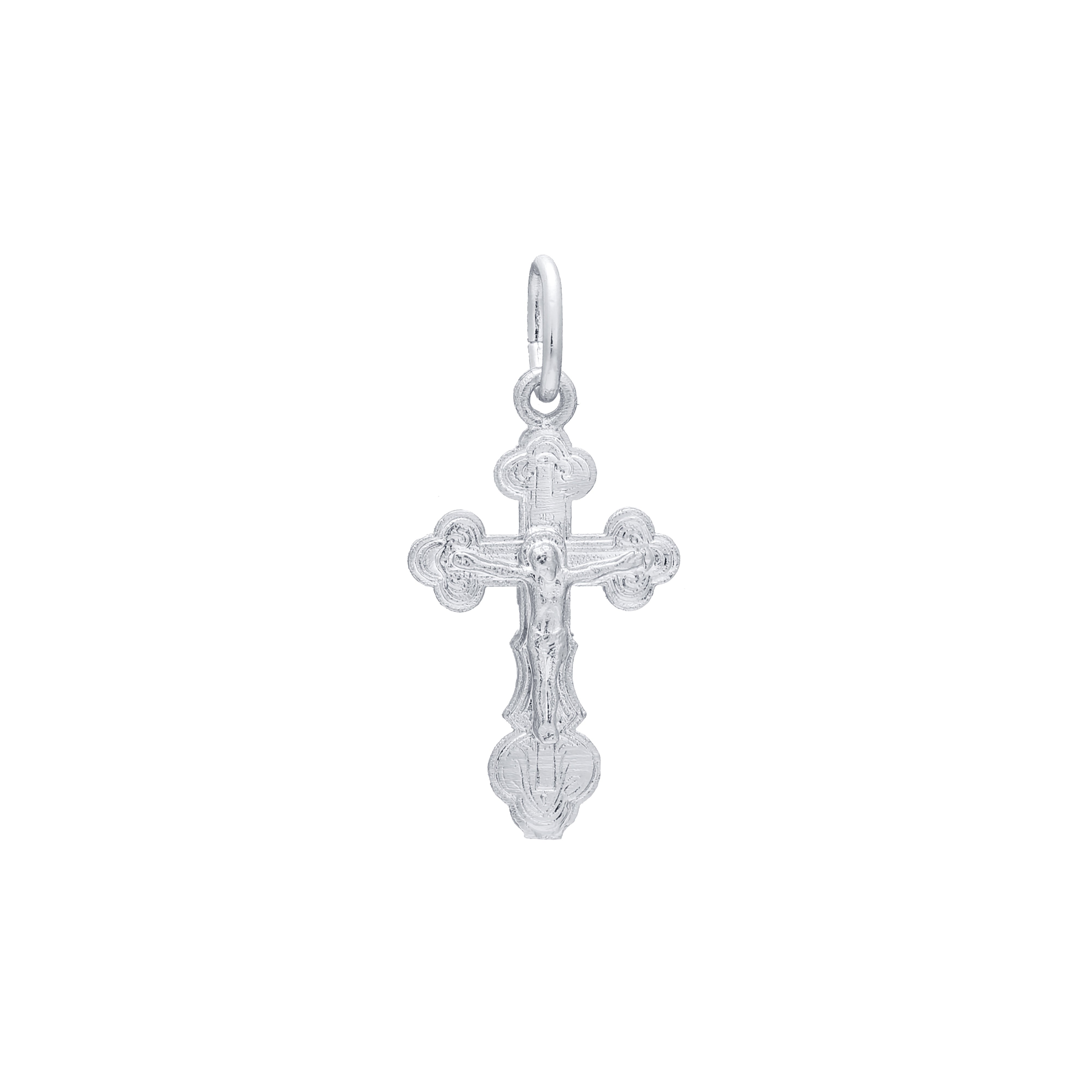 Eastern Orthodox Russian budded pendant in 14K Gold, Rose Gold & White Gold plating colors