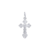 Eastern Orthodox Russian budded pendant in 14K Gold, Rose Gold & White Gold plating colors