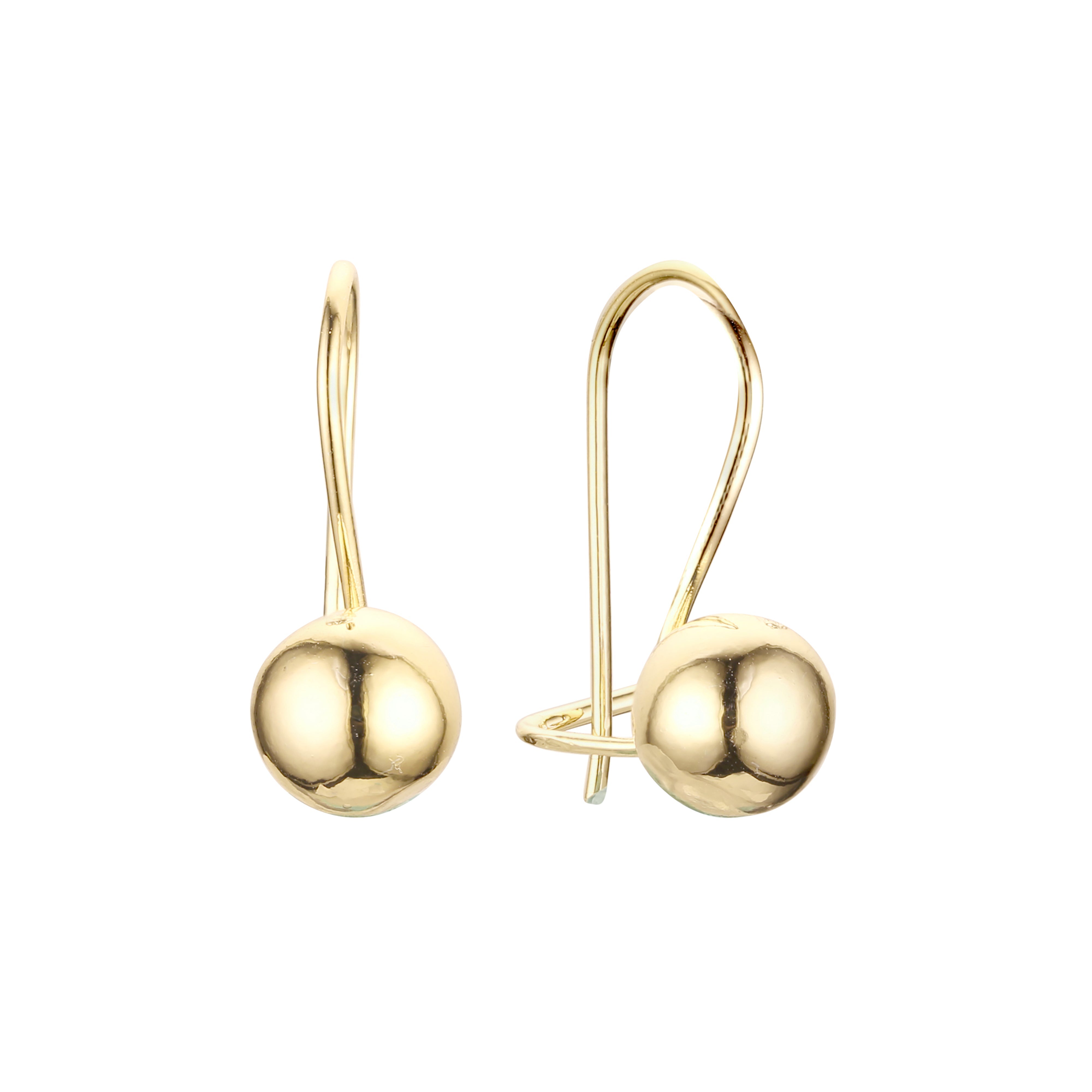 Pendientes de abalorios de gancho de alambre de linterna de cuentas en Oro 14K, colores de baño de oro rosa