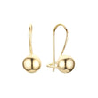 Pendientes de abalorios de gancho de alambre de linterna de cuentas en Oro 14K, colores de baño de oro rosa