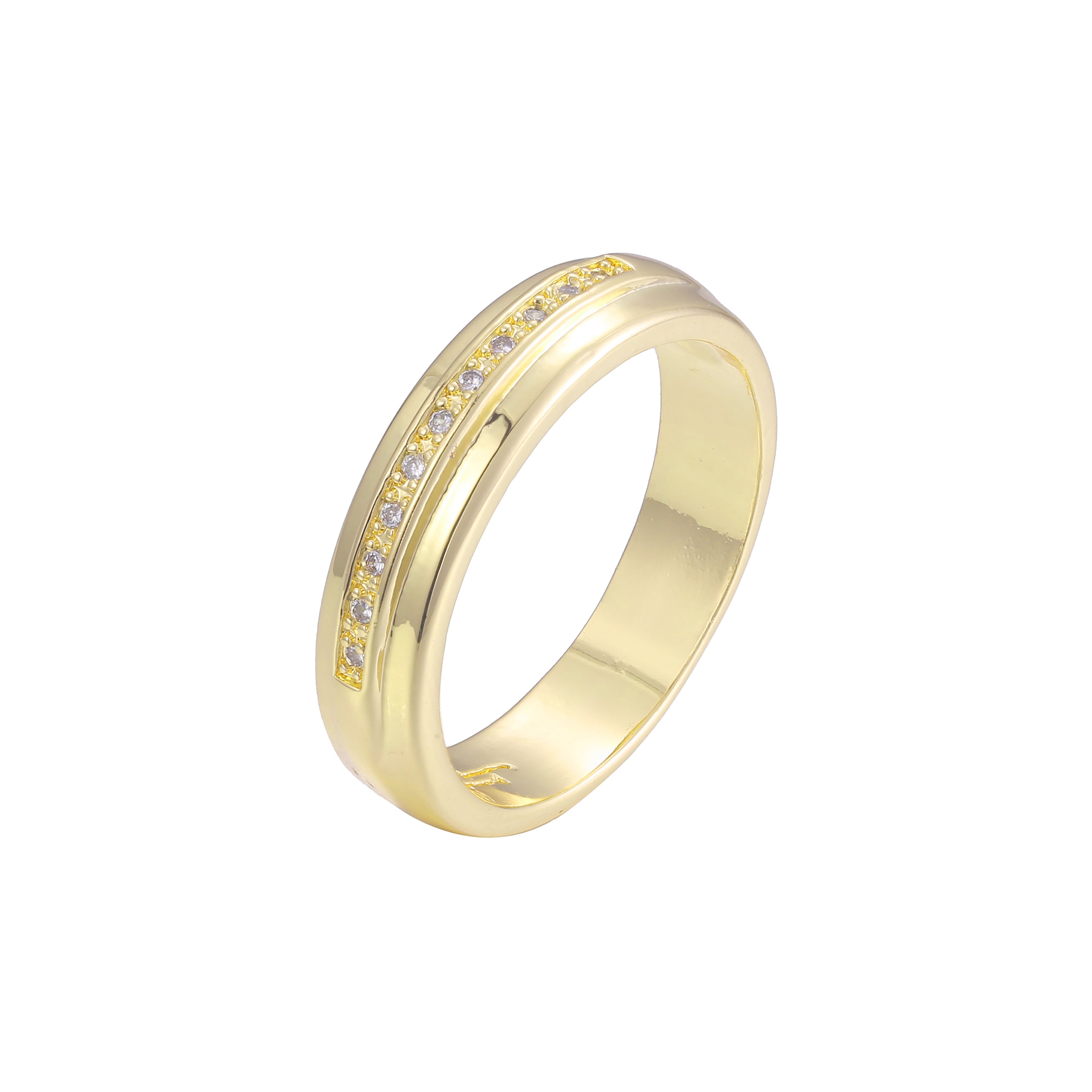 14K ゴールド、ローズゴールド、ツートーン メッキ色の結婚指輪リング