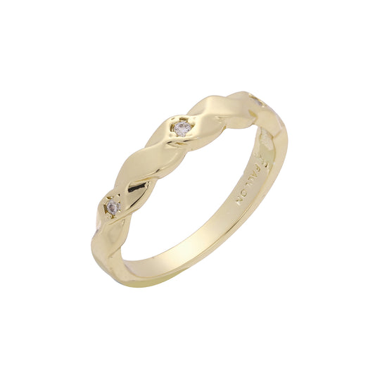 Anillo de bodas de oro de 14 quilates y oro rosa.
