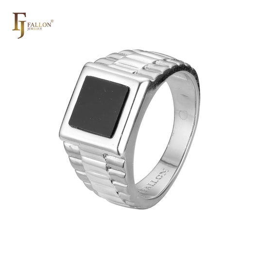 Men's rings in Rose Gold, 14K Gold, two tone plating colors