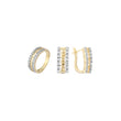 Juego de llaves griegas con anillos en Oro de 18 quilates, Oro rosa, Oro 14K, baño de dos colores