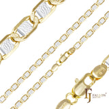 Mariner link curved ripple hammered 14K Gold, Rose Gold, two tone chains YIAKQ