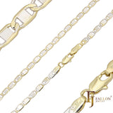 Mariner link hammered chains plated in 14K Gold, two tone