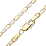 Mariner link Chains plated in 14K Gold, two tone