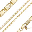Solid snail link alternative hammered and flat 14K Gold, Rose Gold two tone chains
