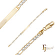 Pulseras de identificación para hombre chapadas en Oro 14K.