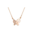 collares de mariposa de oro rosa
