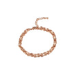 Pulseras de eslabones bizantinos chapados en oro rosa