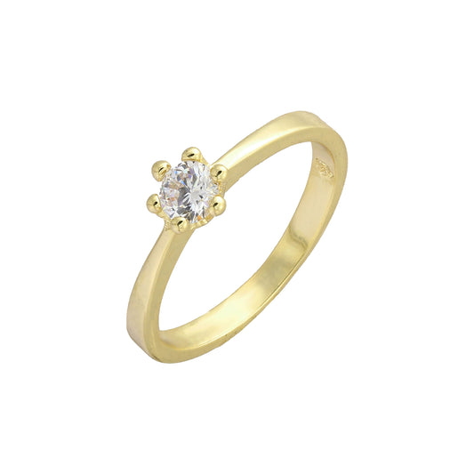 Solitaire rings in 18K Gold, White Gold, 14K Gold plating colors