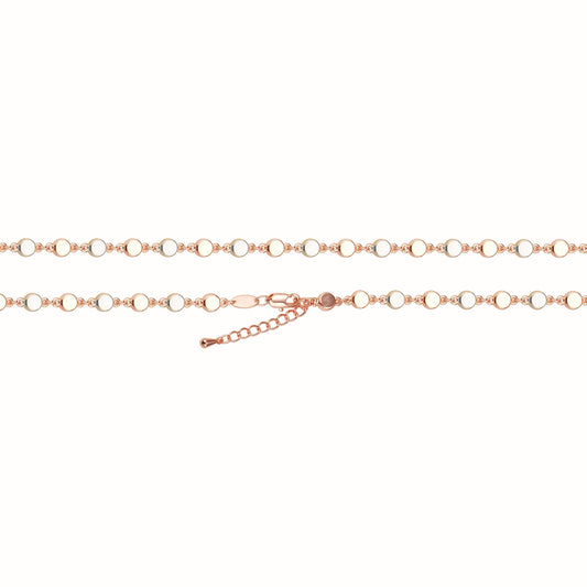 {Customize} Fancy drum link chains plated in 14K Gold, Rose Gold, two tone
