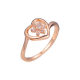 Кольца с сердечками из Красное золото 585 пробы