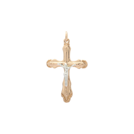 Rose Gold two tone Eastern Orthodox Russian pendant