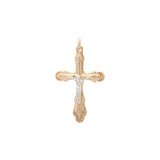 Rose Gold two tone Eastern Orthodox Russian pendant