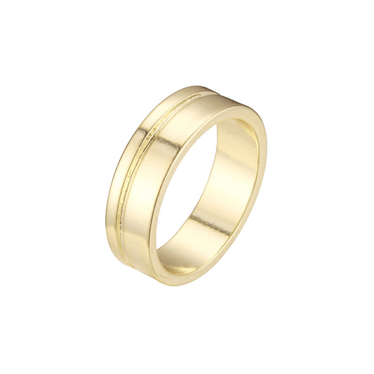 Anillos de boda de doble banda en Oro 14K, colores con baño de oro rosa.