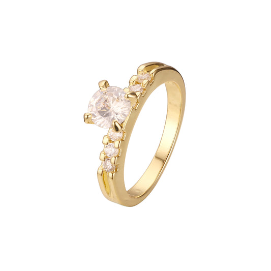 Anillos apilables en Oro de 18K, colores baño de Oro de 14K