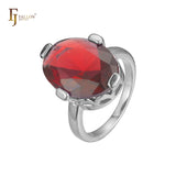 Anillos solitarios de oro rosa con piedras grandes gigantes