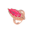 Solitario de oro rosa Anillos marquesa