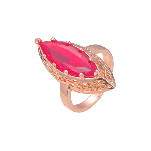 Solitario de oro rosa Anillos marquesa