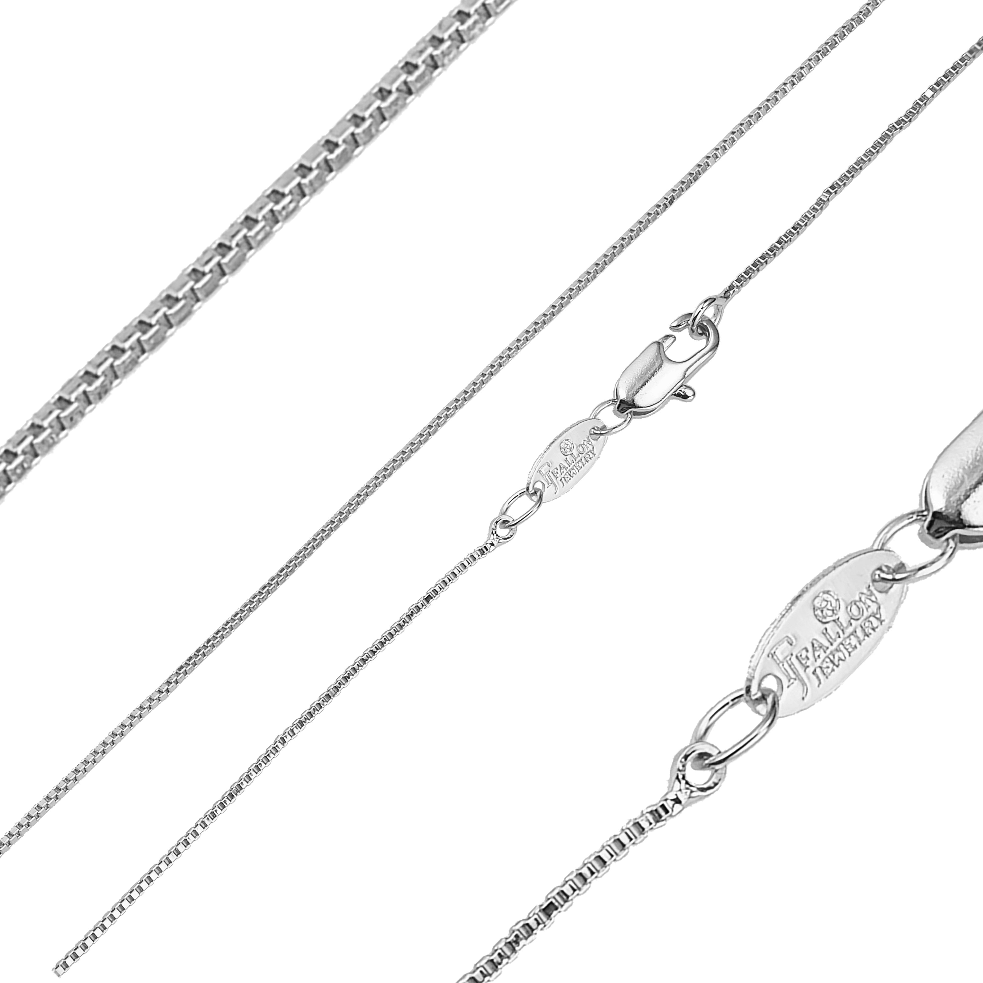 Cadenas de eslabones Thin Box enchapadas en Oro 14K, oro rosa, oro blanco