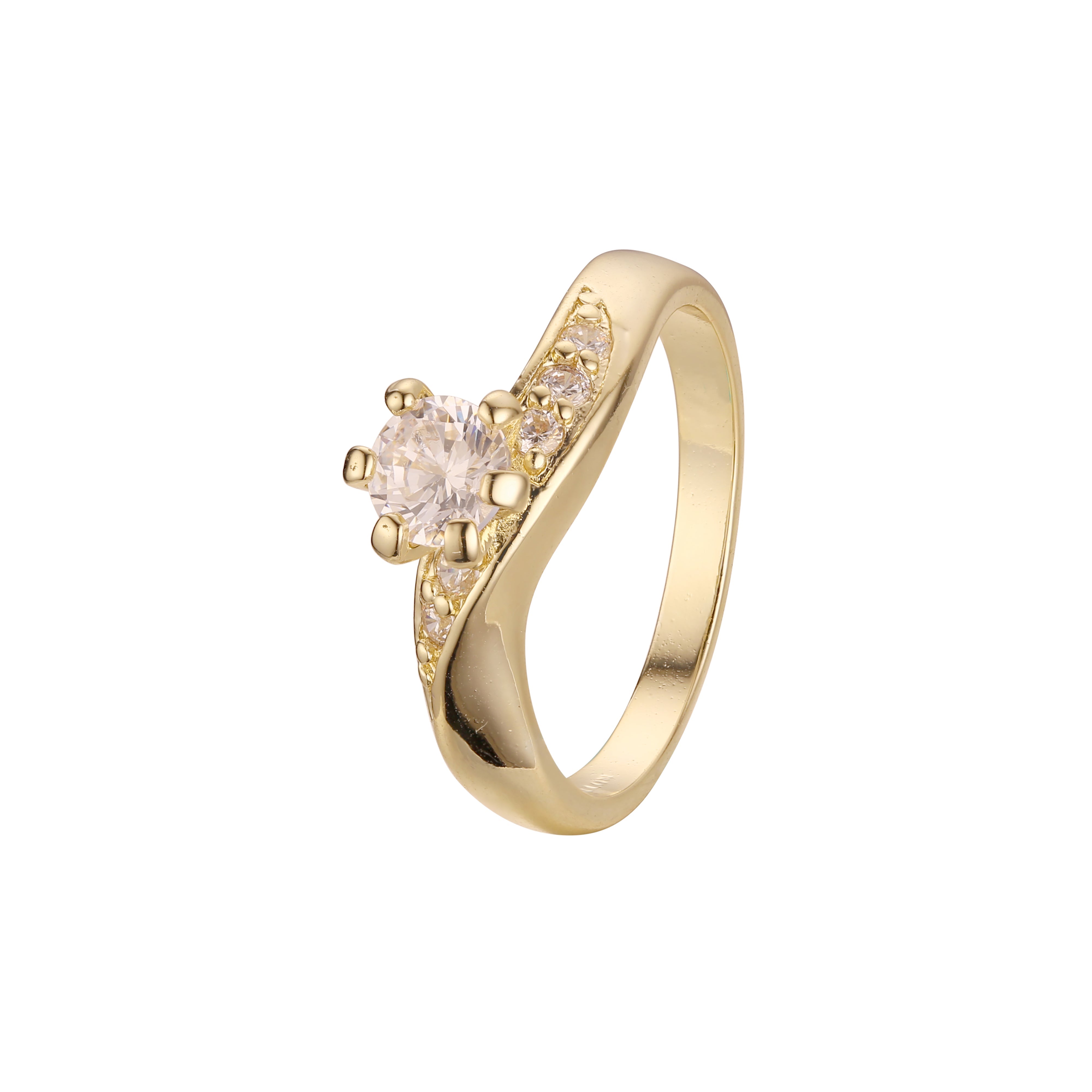 Anillos apilables de moda torcidos en colores Oro 18K, Oro Blanco, Oro 14K, Baño Oro 18K