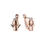 Детские серьги Baby Angel из Жёлтое золото 585 пробы, Красное золото 585 пробы, двухцветного покрытия