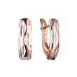 Aretes en Oro 14K, Oro Rosa, baño en dos tonos