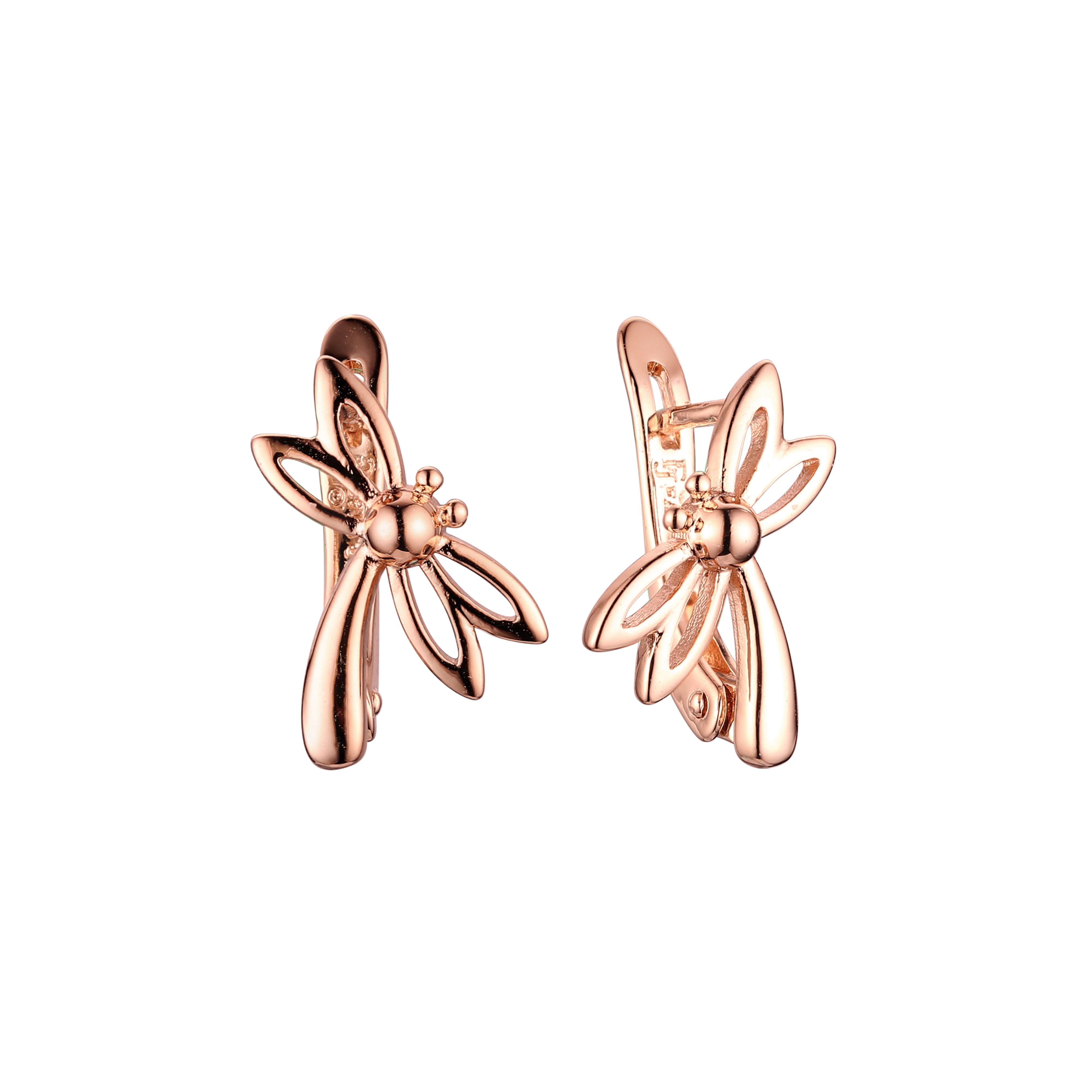 Серьги Dragonfly из 14-каратного золота и розового золота для детей