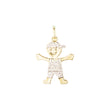 Pingente de menino de ouro 14K