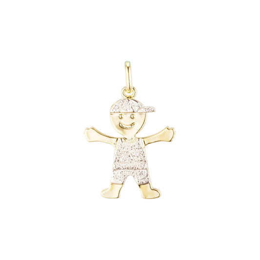 Pingente de menino de ouro 14K