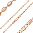 Beads chains plated in 14K Gold