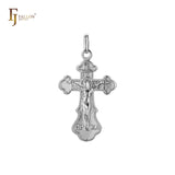 Eastern Orthodox Russian budded pendant in Rose Gold two tone, 14K Gold plating colors