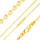 Cadenas de oro rosa y oro de 14 quilates con destellos de lentejuelas