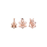 Conjunto de hojas de arce de oro rosa