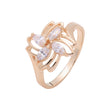 Четыре кольца Marquise из белого Красное золото 585 пробы с фианитами