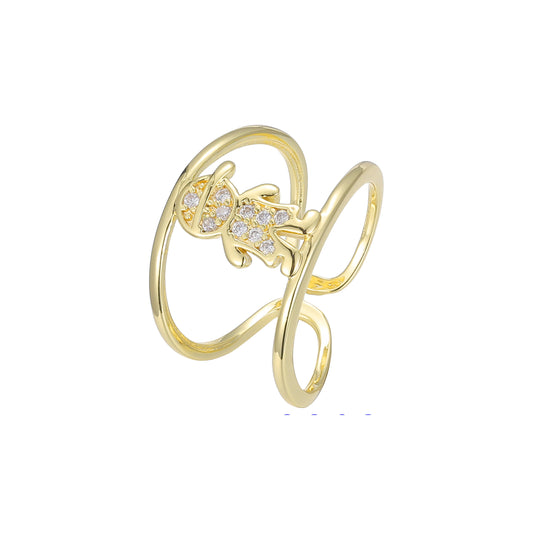 Anillos abiertos de niño de Oro 14K