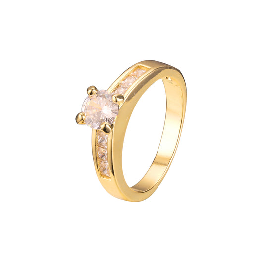 Anéis empilháveis em ouro 18K, ouro branco, cores banhadas a ouro 14K