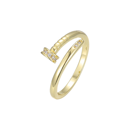 Anillos abiertos de clavos de Oro 14K