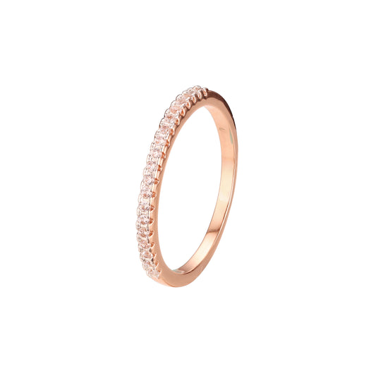 Anillo de boda Eternity en oro rosa de dos tonos