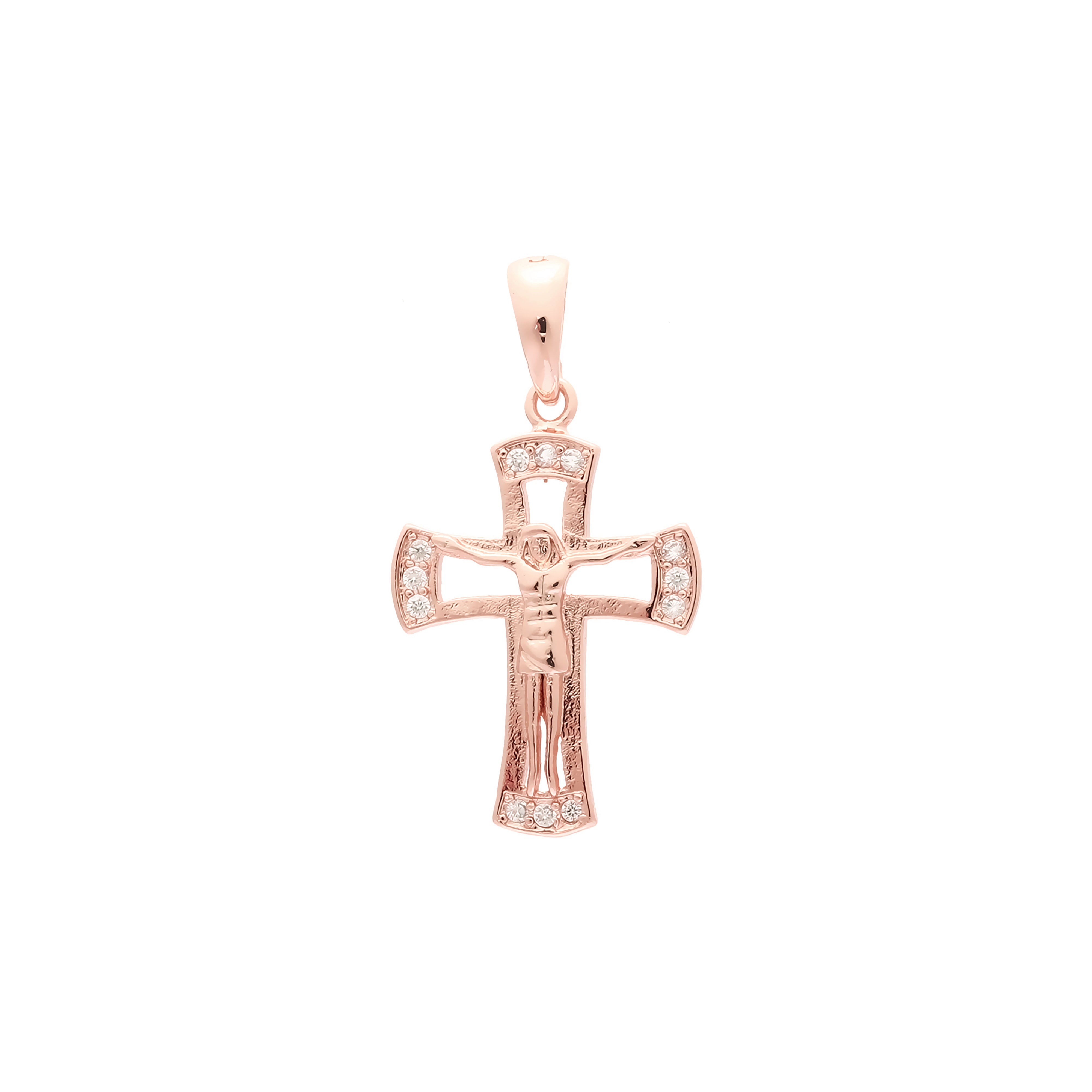 Maltese Eastern Orthodox Russian pendant in Rose Gold & 14K Gold plating colors