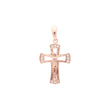 Maltese Eastern Orthodox Russian pendant in Rose Gold & 14K Gold plating colors