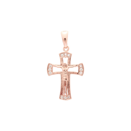 Maltese Eastern Orthodox Russian pendant in Rose Gold & 14K Gold plating colors