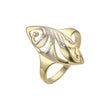 Anéis da moda Marquise em ouro rosa, ouro 14K, duas cores de revestimento