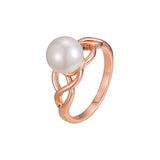 <p>Ros¨¦goldringe mit wei?em oder tiefblauem Stein</p>