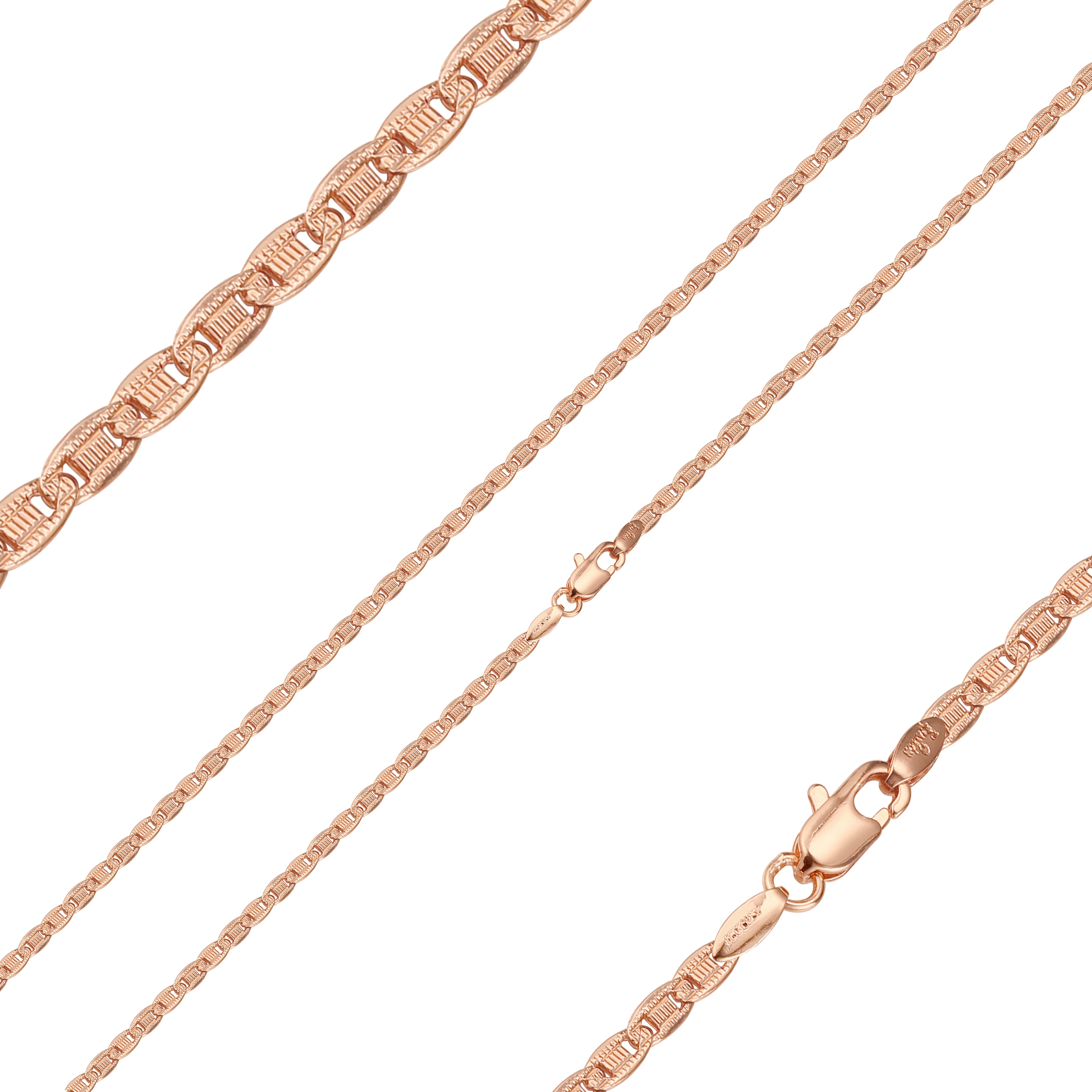 Cadenas martilladas de eslabones marineros chapadas en Oro 14K