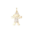 Pingente de menina de ouro 14K